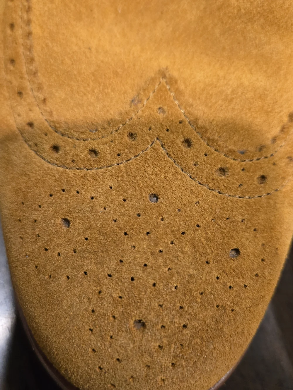 Clarks suede wingtip